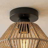 Luminaire plafonnier rotin view 8