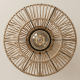 Luminaire plafonnier rotin view 2