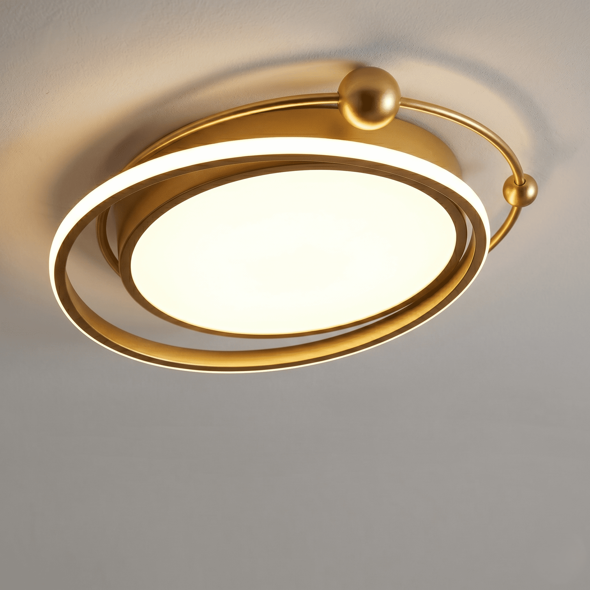Large Gold Ceiling Light view 4