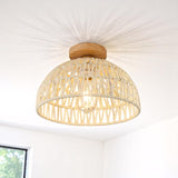 Large Rattan Ceiling Light view 5