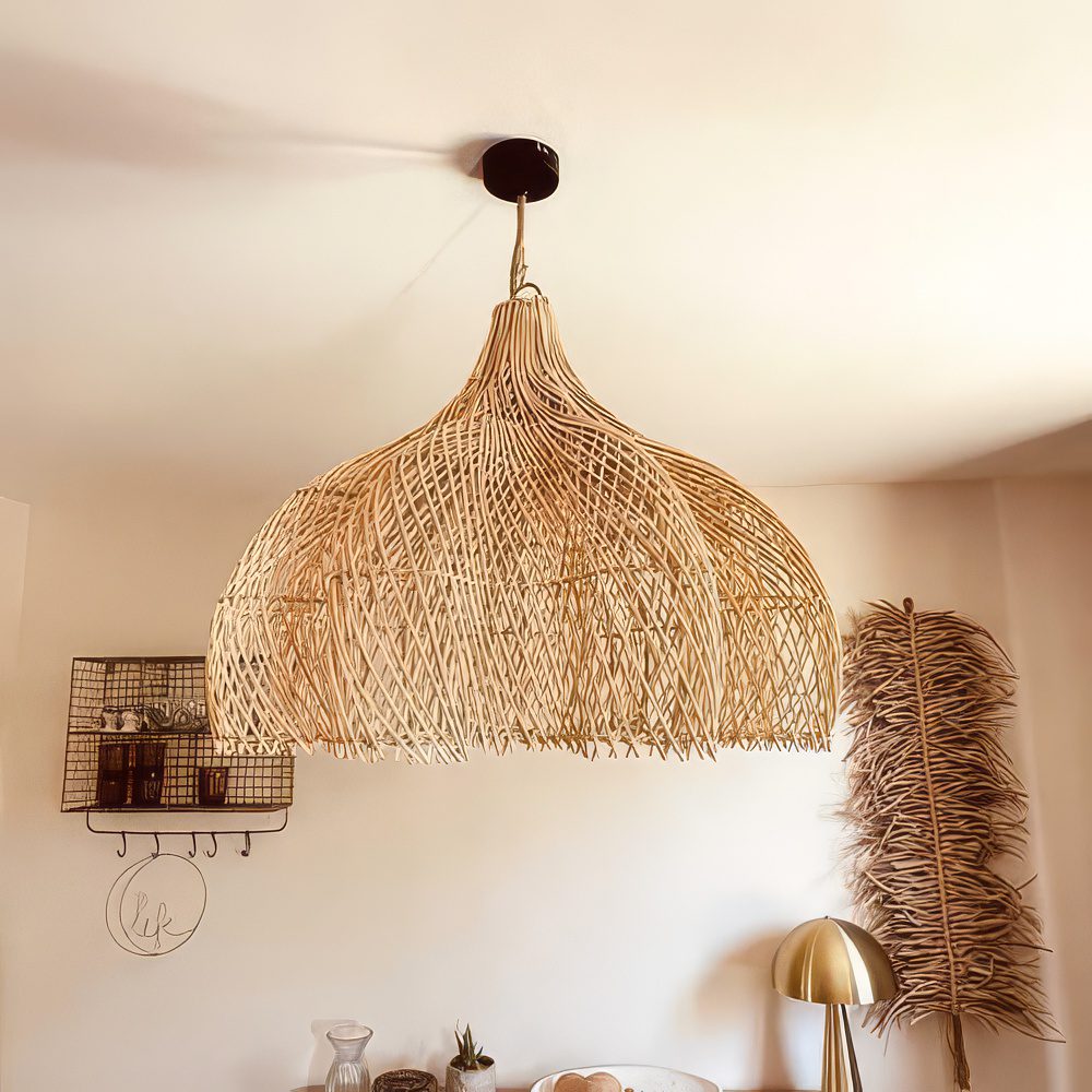 Large Rattan Pendant Light view 10