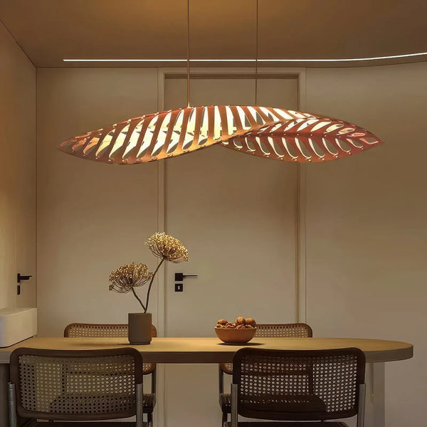Large Wooden Pendant Light