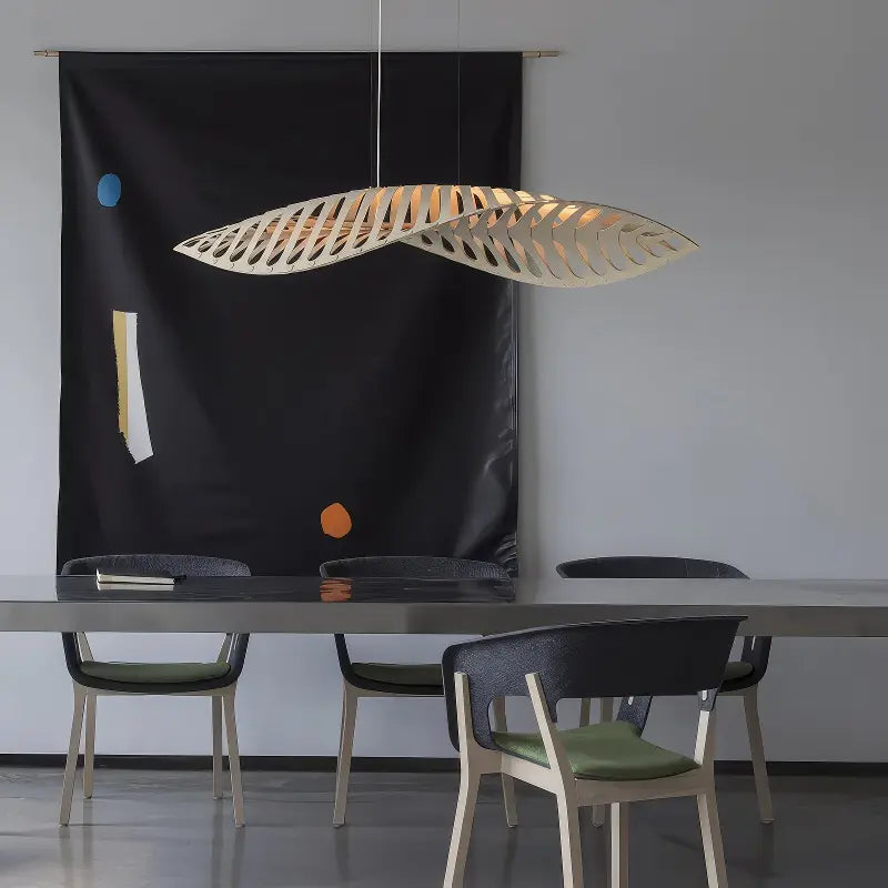 Large Wooden Pendant Light view 5