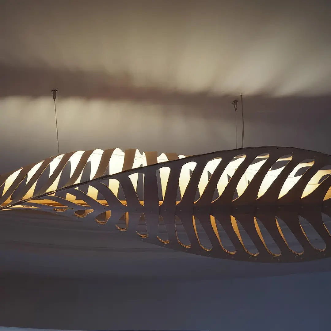Large Wooden Pendant Light view 6