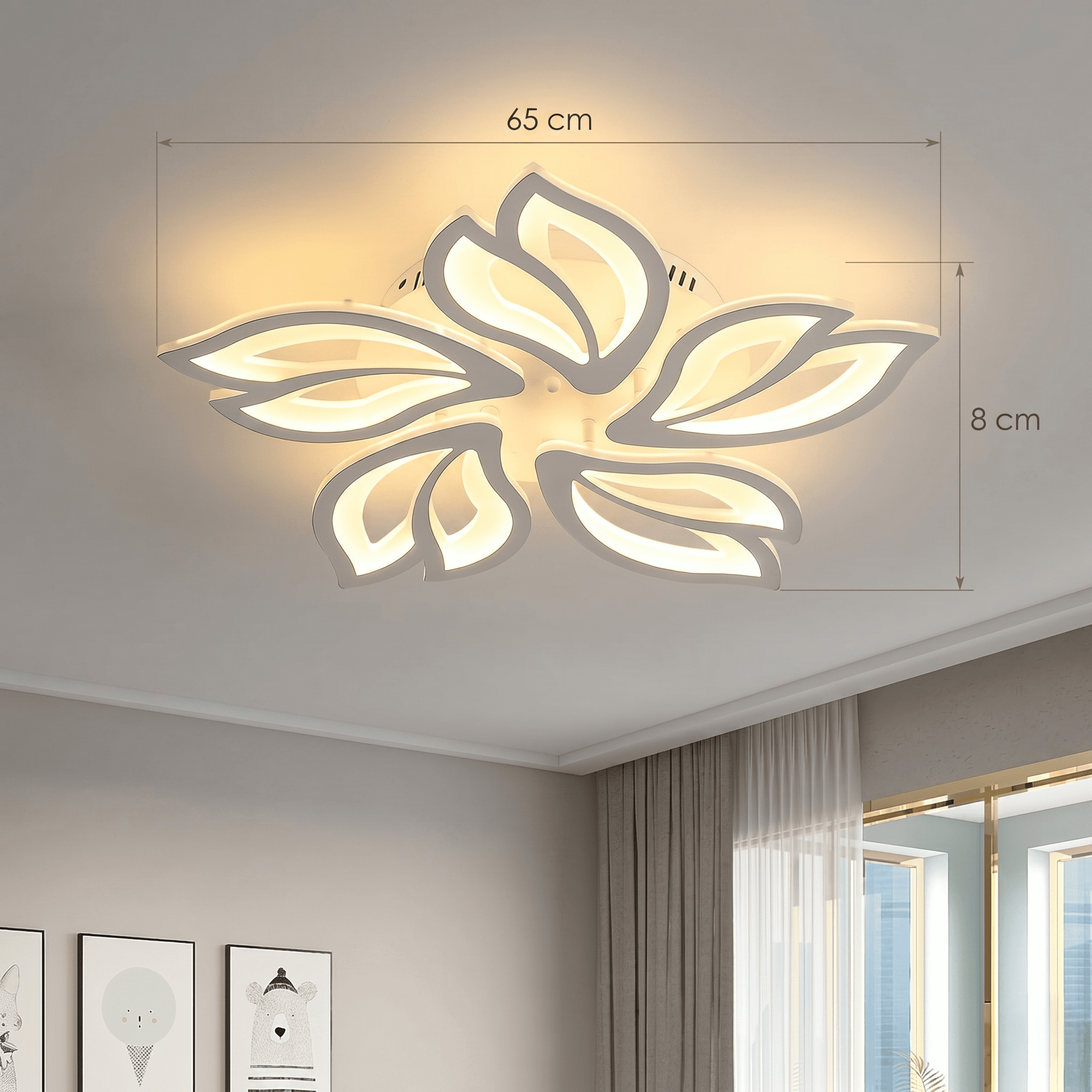 LED Floral Ceiling Fitting view 2