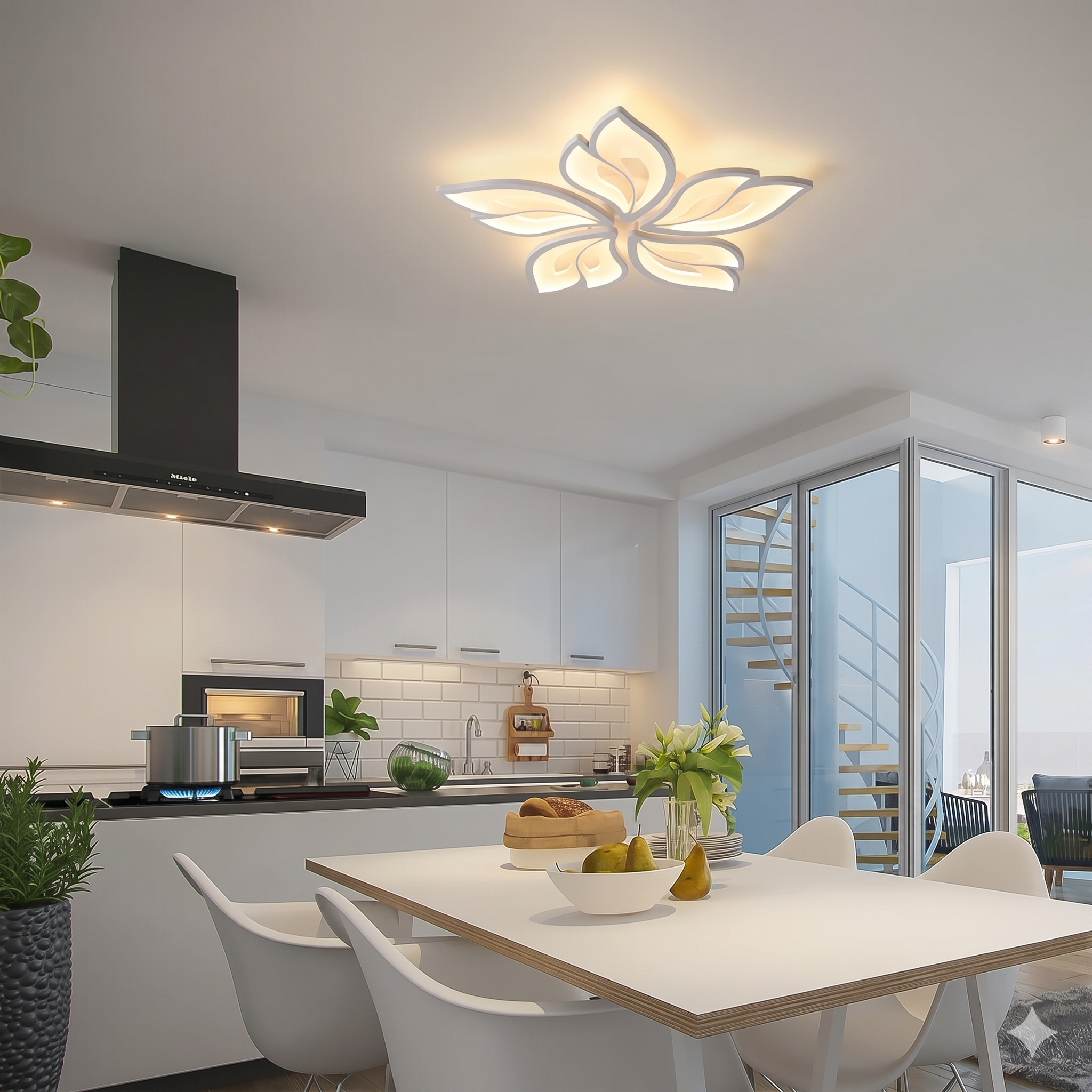LED Floral Ceiling Fitting view 3