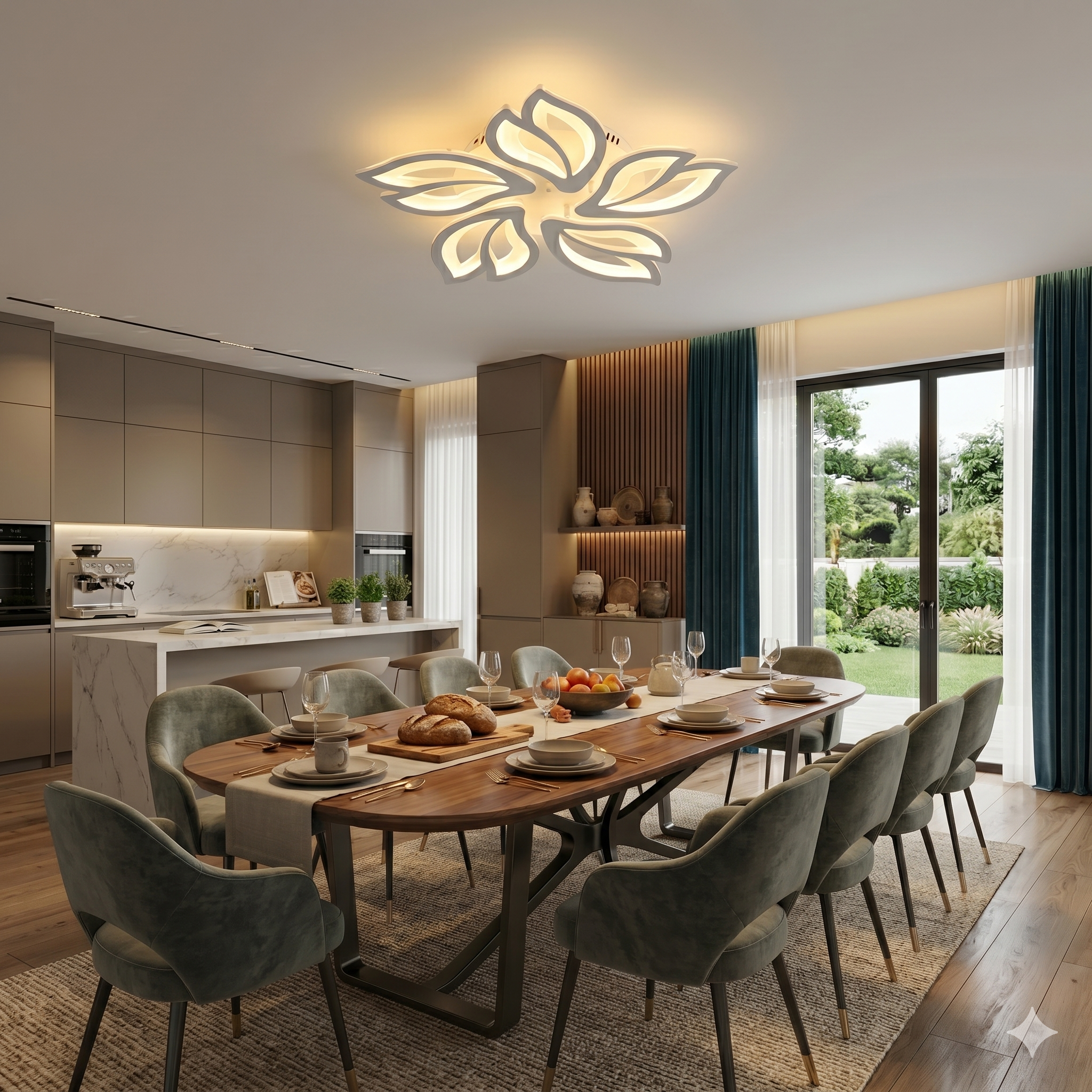 LED Floral Ceiling Fitting view 6