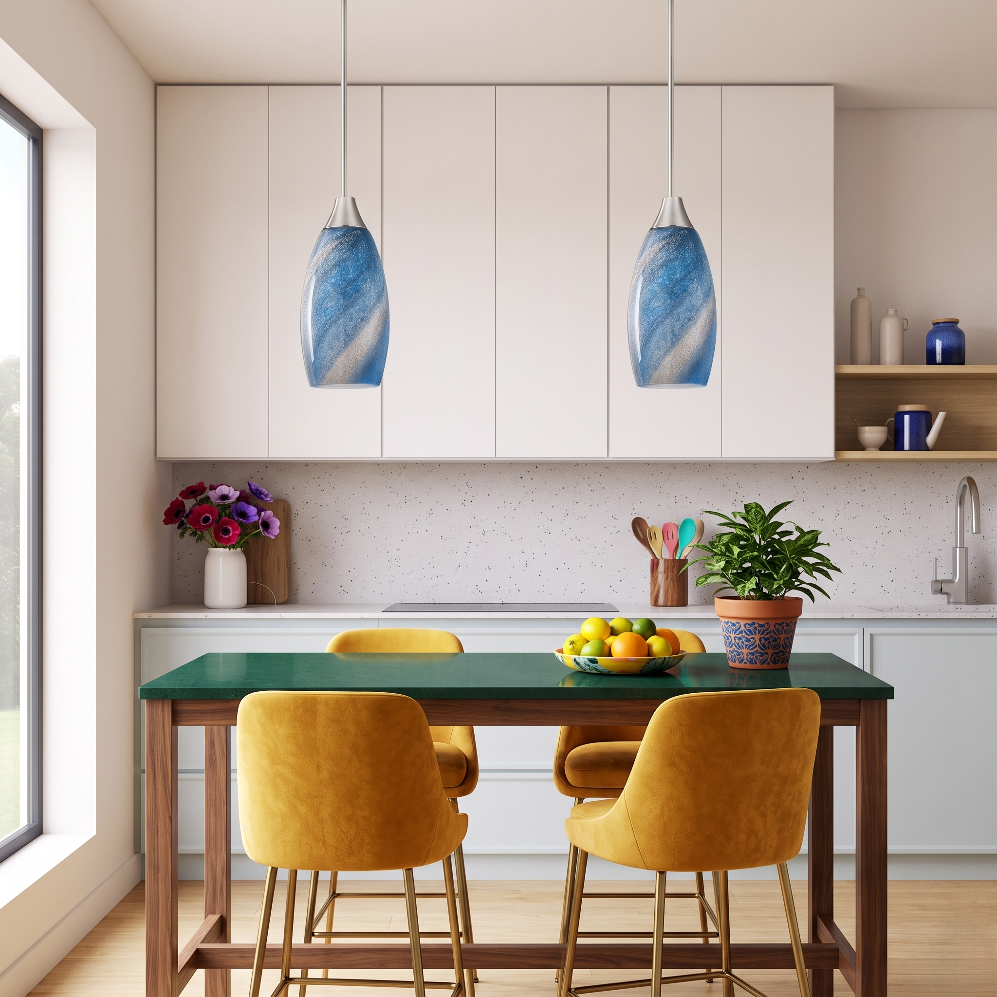 Light Blue Pendant Light view 3