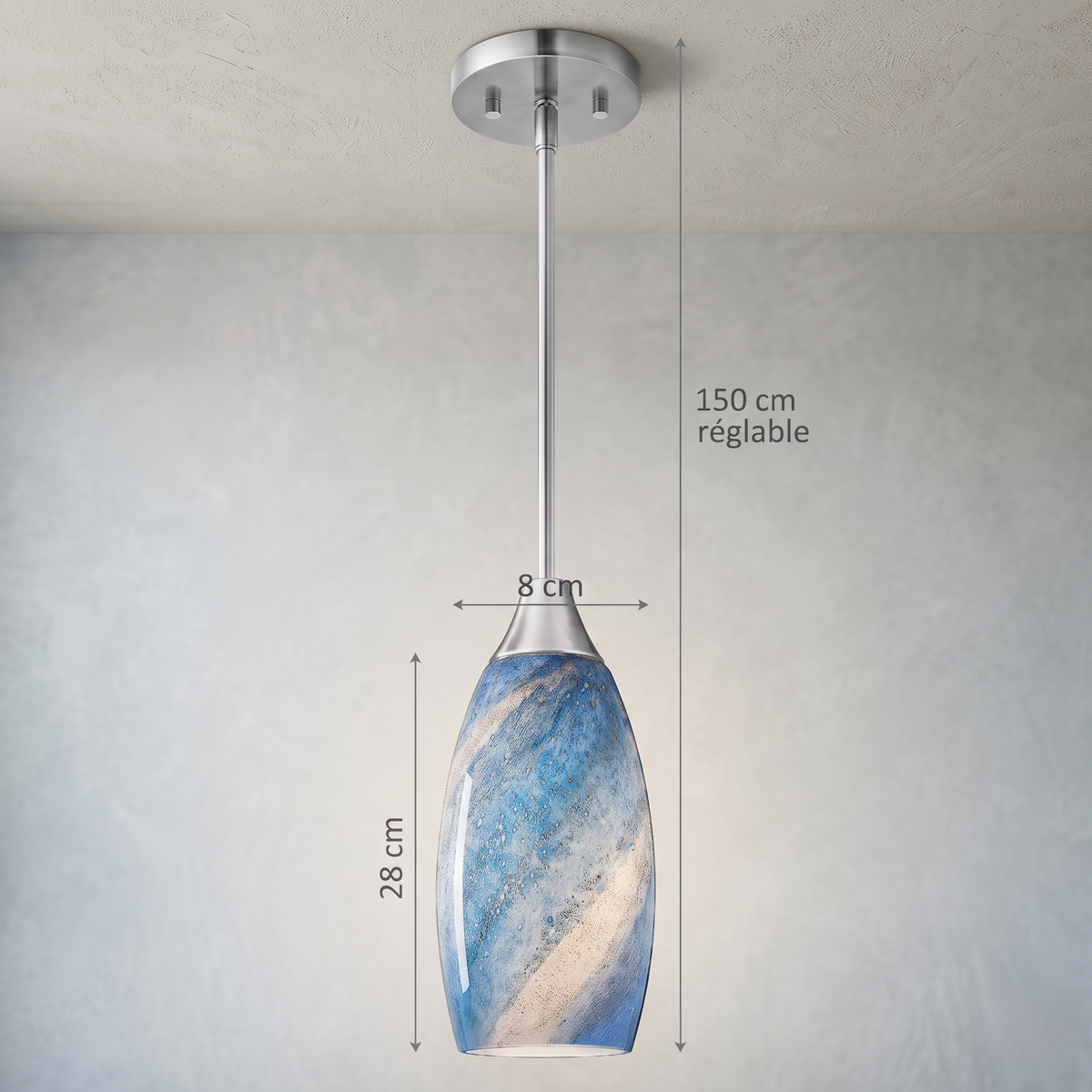 Light Blue Pendant Light - image 7