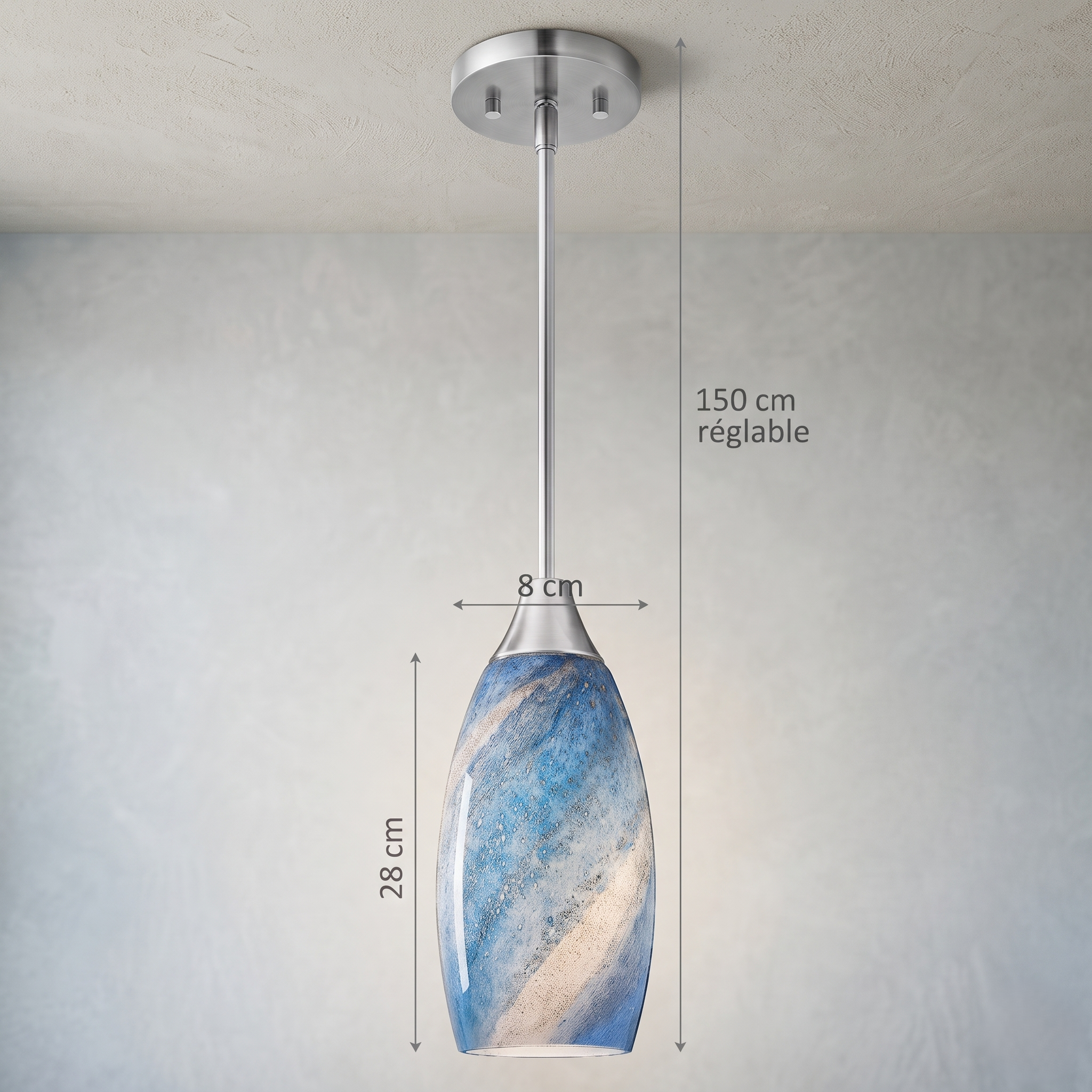Light Blue Pendant Light view 7