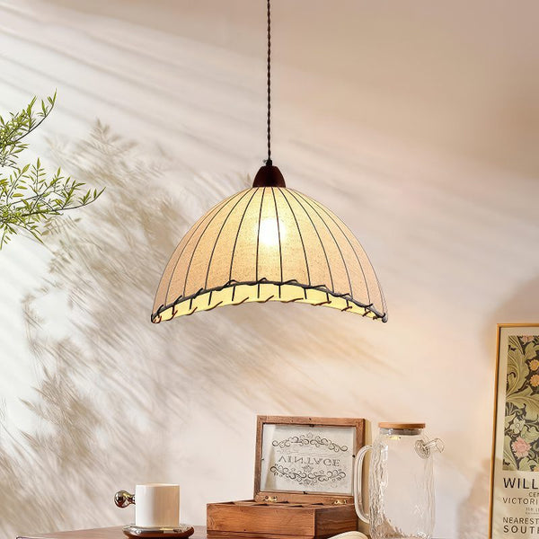 Linen Bell Pendant Light
