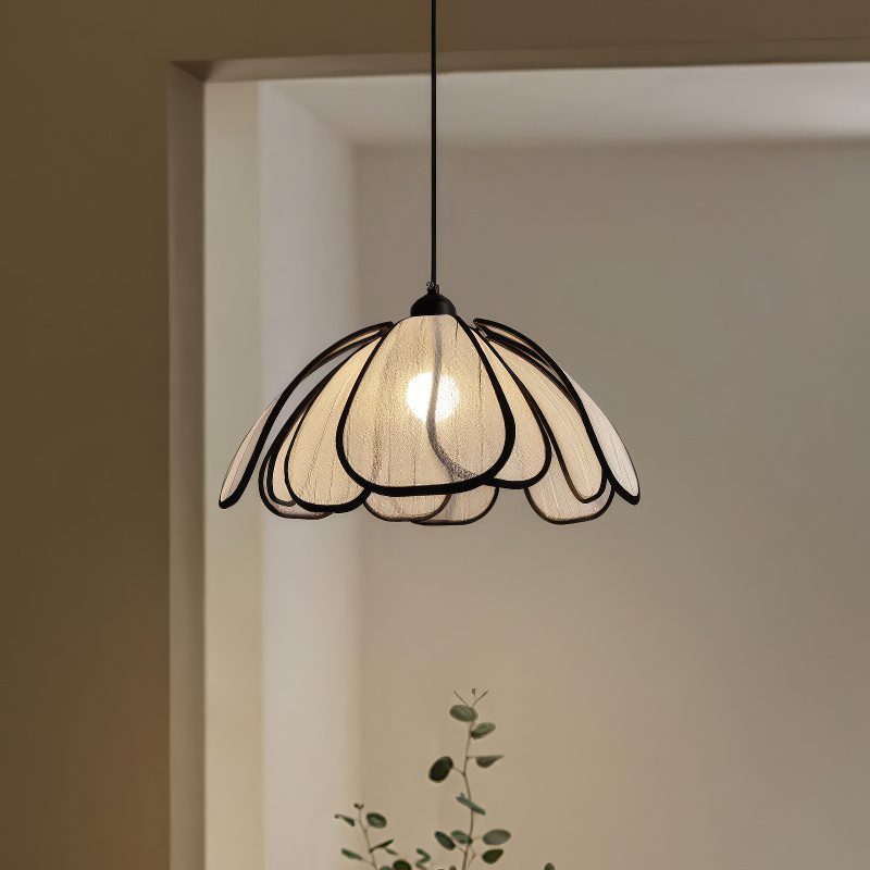 Linen Flower Pendant Light