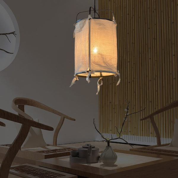 Linen Lantern Pendant Light