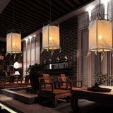 Linen Lantern Pendant Light view 5