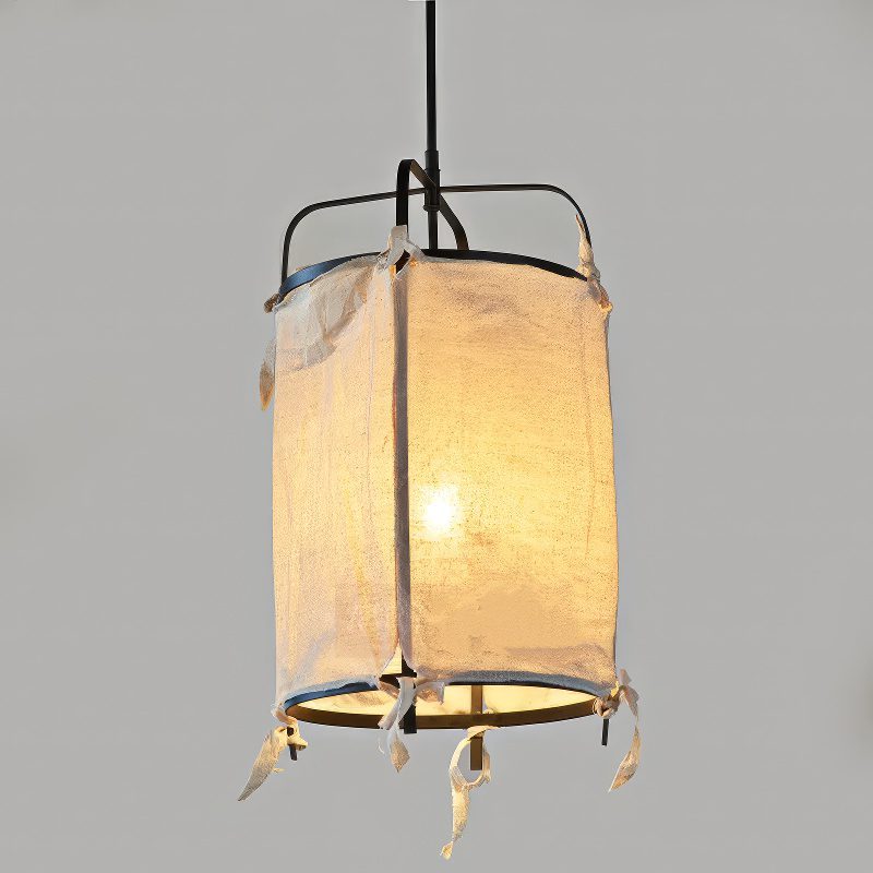 Linen Lantern Pendant Light view 7
