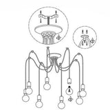 Lustre suspension corde view 9