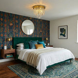 Gold Crystal Cascade Ceiling Light view 4