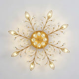 Gold Floral Crystal Ceiling Light view 6