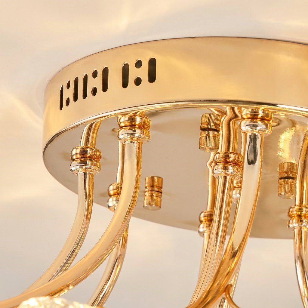 Gold Globe Flower Ceiling Light view 3