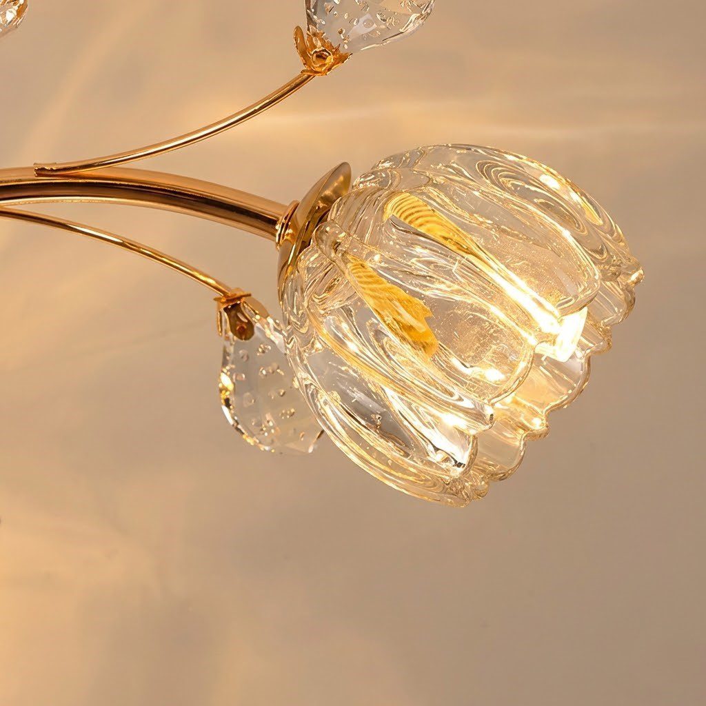 Gold Globe Flower Ceiling Light view 7