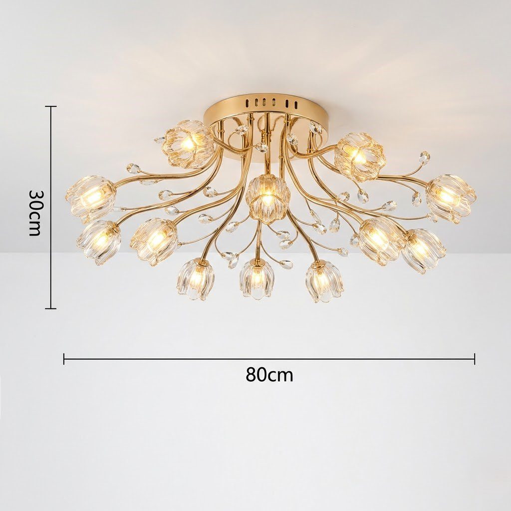 Gold Globe Flower Ceiling Light view 8