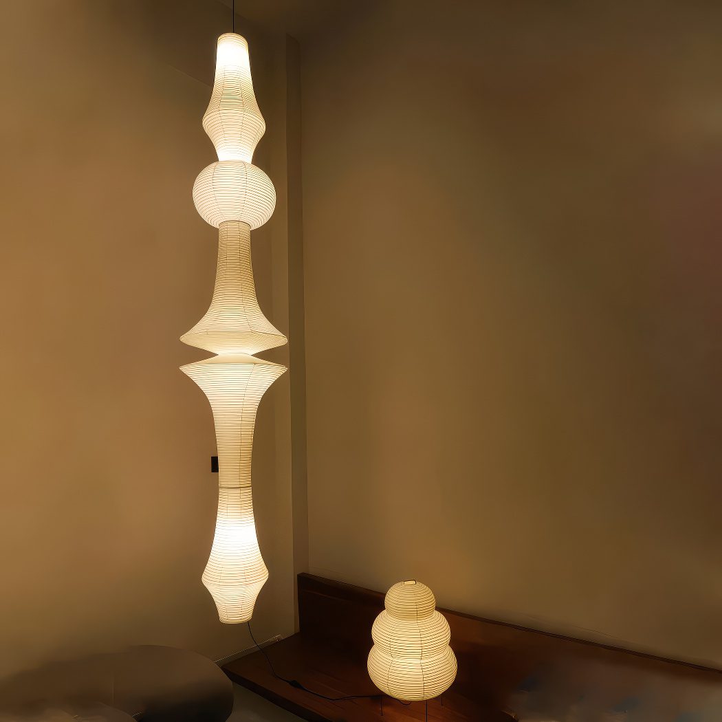 Tall Rice Paper Pendant Light view 7
