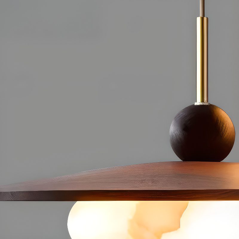Marble and Wood Pendant Light view 7