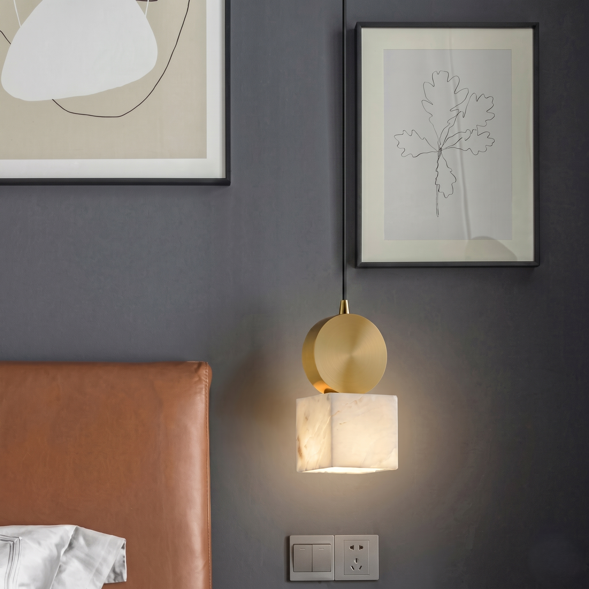 Marble Bedside Pendant Light view 6