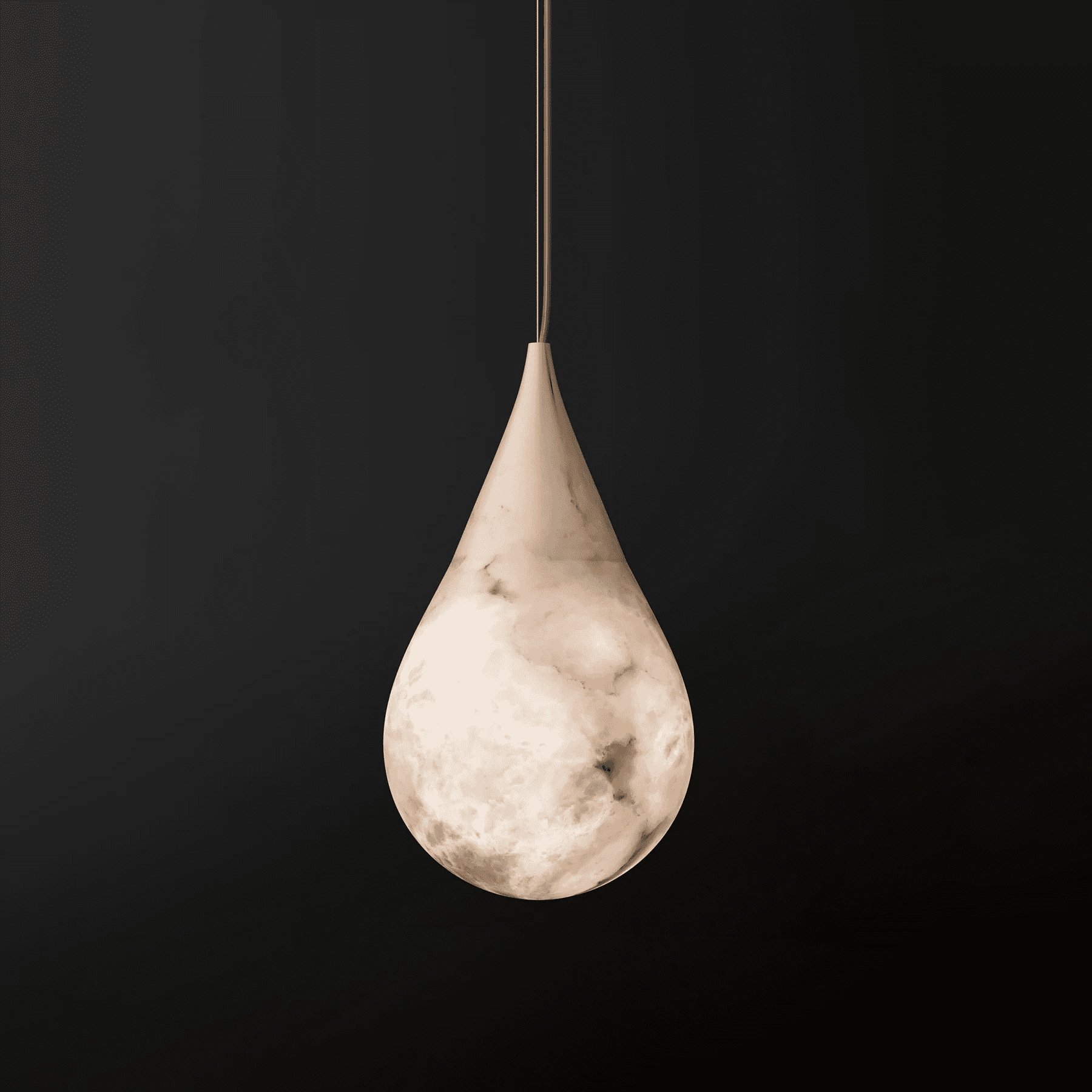 Marble Teardrop Pendant Light view 1