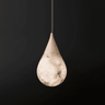 Marble Teardrop Pendant Light