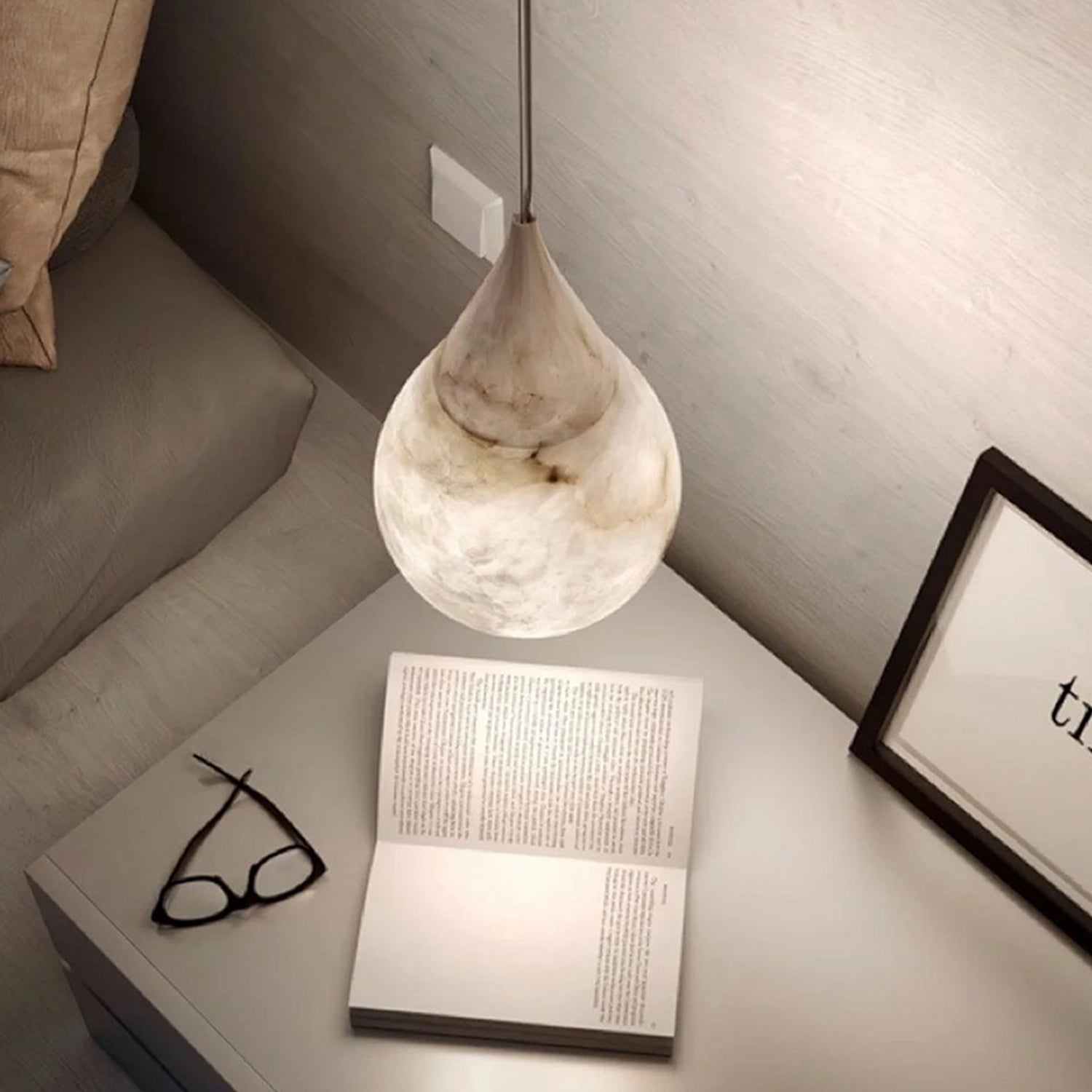 Marble Teardrop Pendant Light view 8