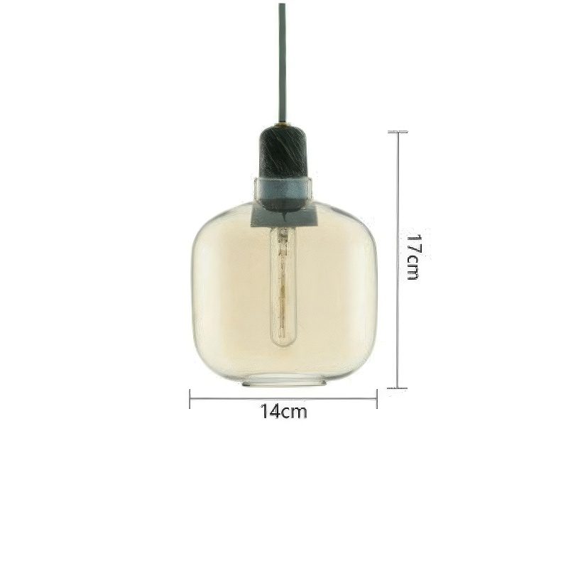 Lampe suspension verre fumé view 5
