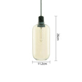 Lampe suspension verre fumé view 4