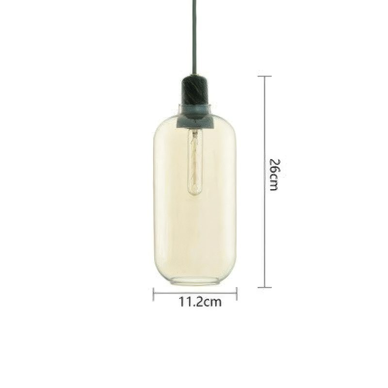Lampe suspension verre fumé view 4