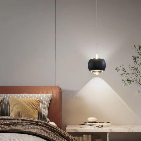 Black Aluminium Globe Pendant Light