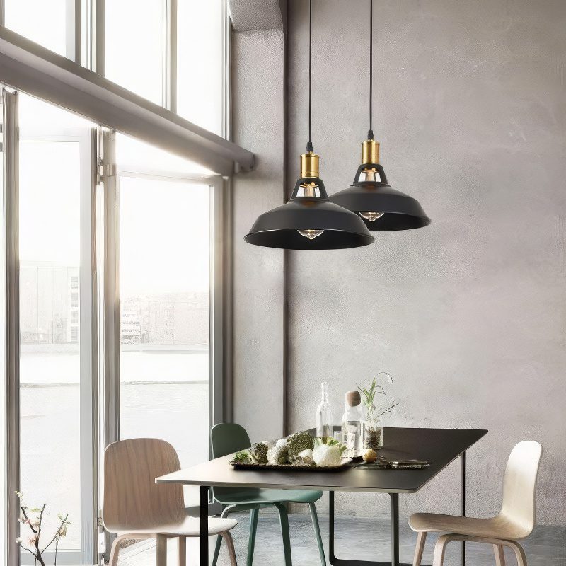 Matt Black Pendant Light view 3