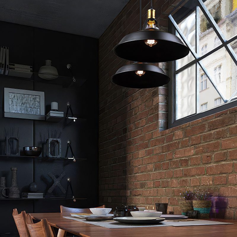 Matt Black Pendant Light view 4