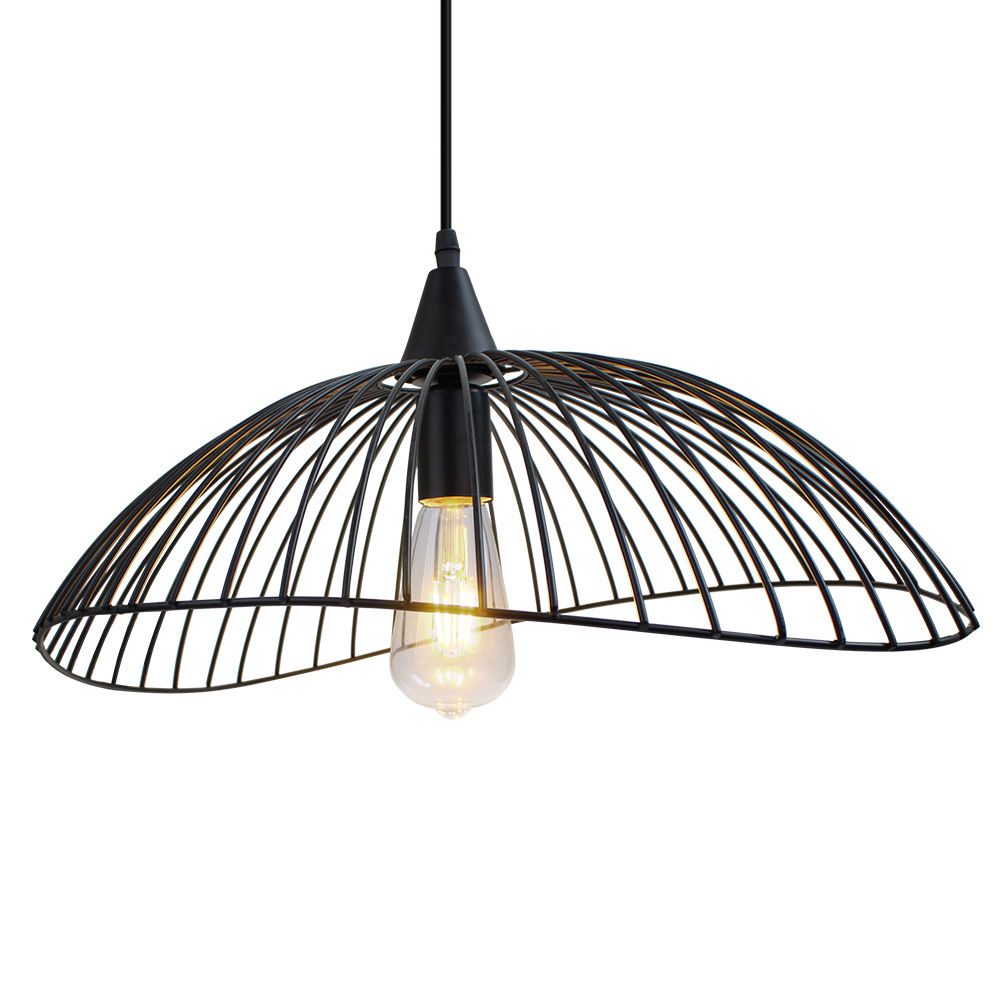 Suspension en metal filaire noir