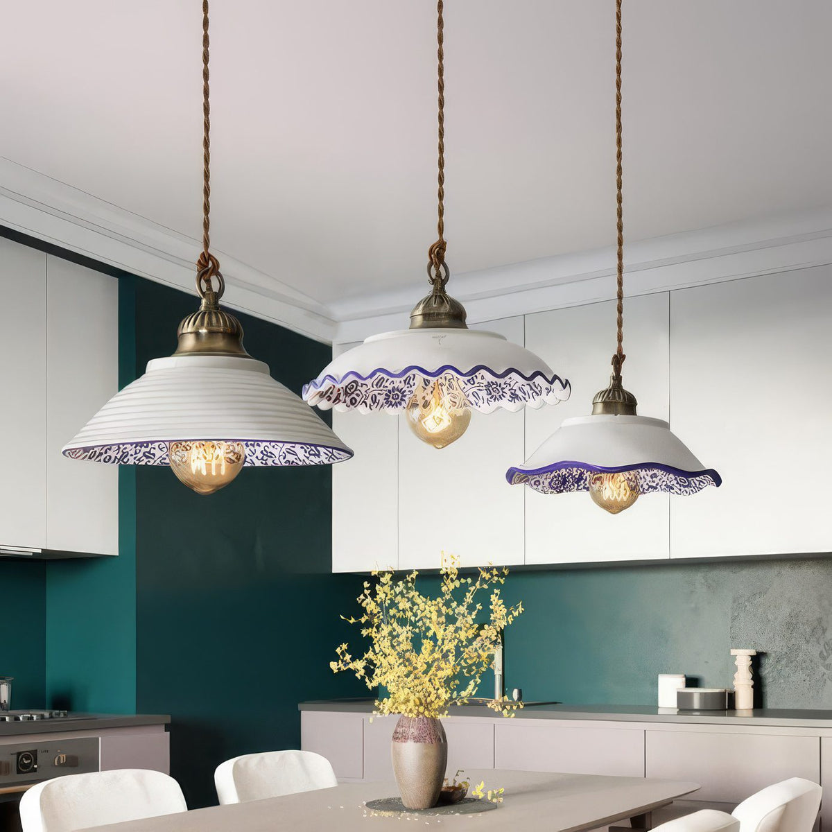 Mediterranean Ceramic Pendant Lights - image 9