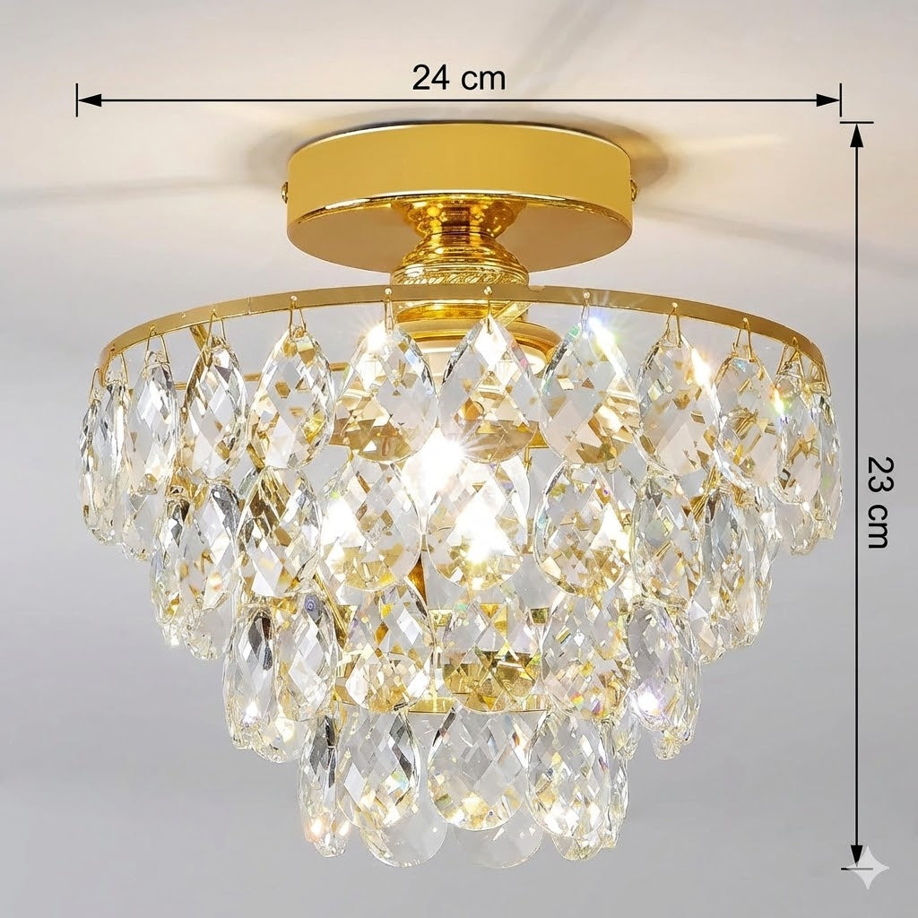 Crystal Droplet Mini Chandelier view 2