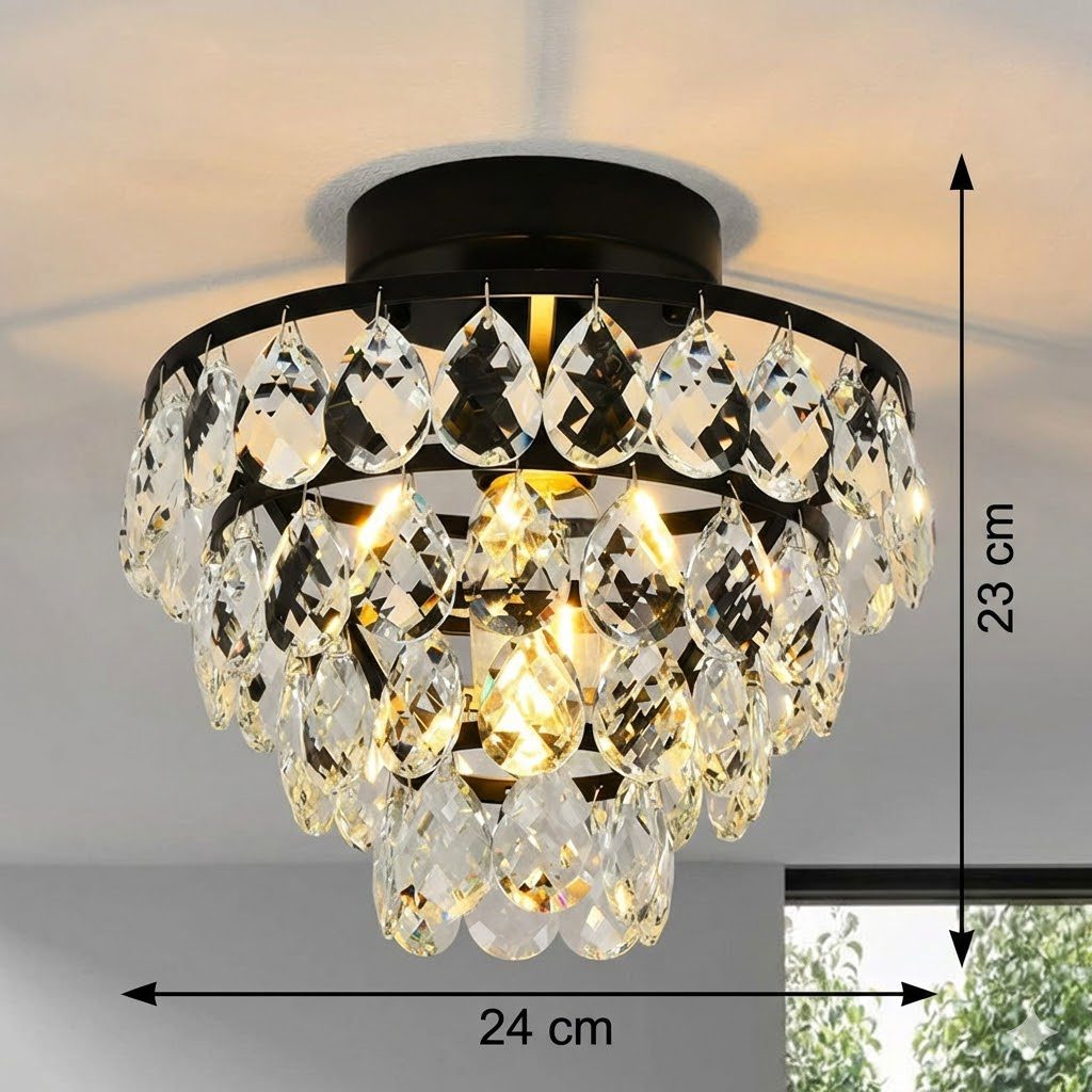 Crystal Droplet Mini Chandelier view 3