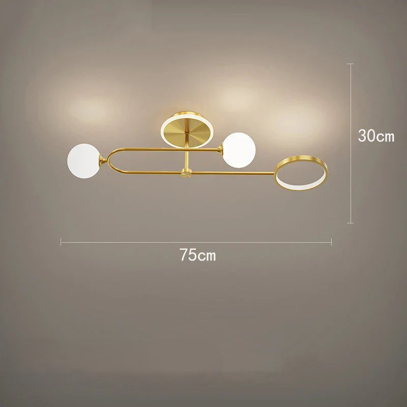 Modern Gold Ceiling Light view 2