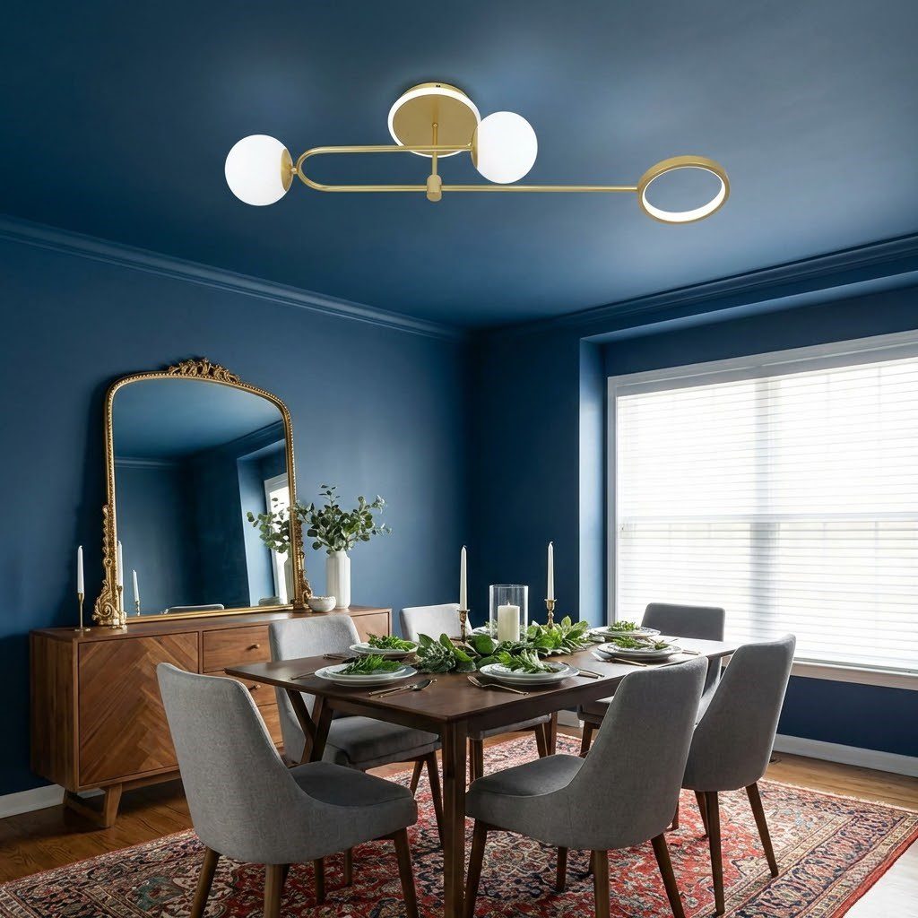 Modern Gold Ceiling Light view 3