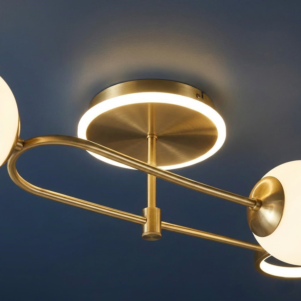 Modern Gold Ceiling Light view 4