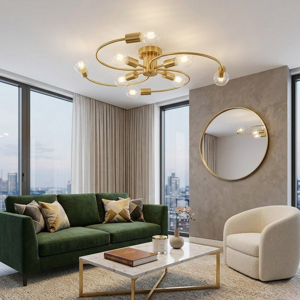 Modern Gold Chandelier