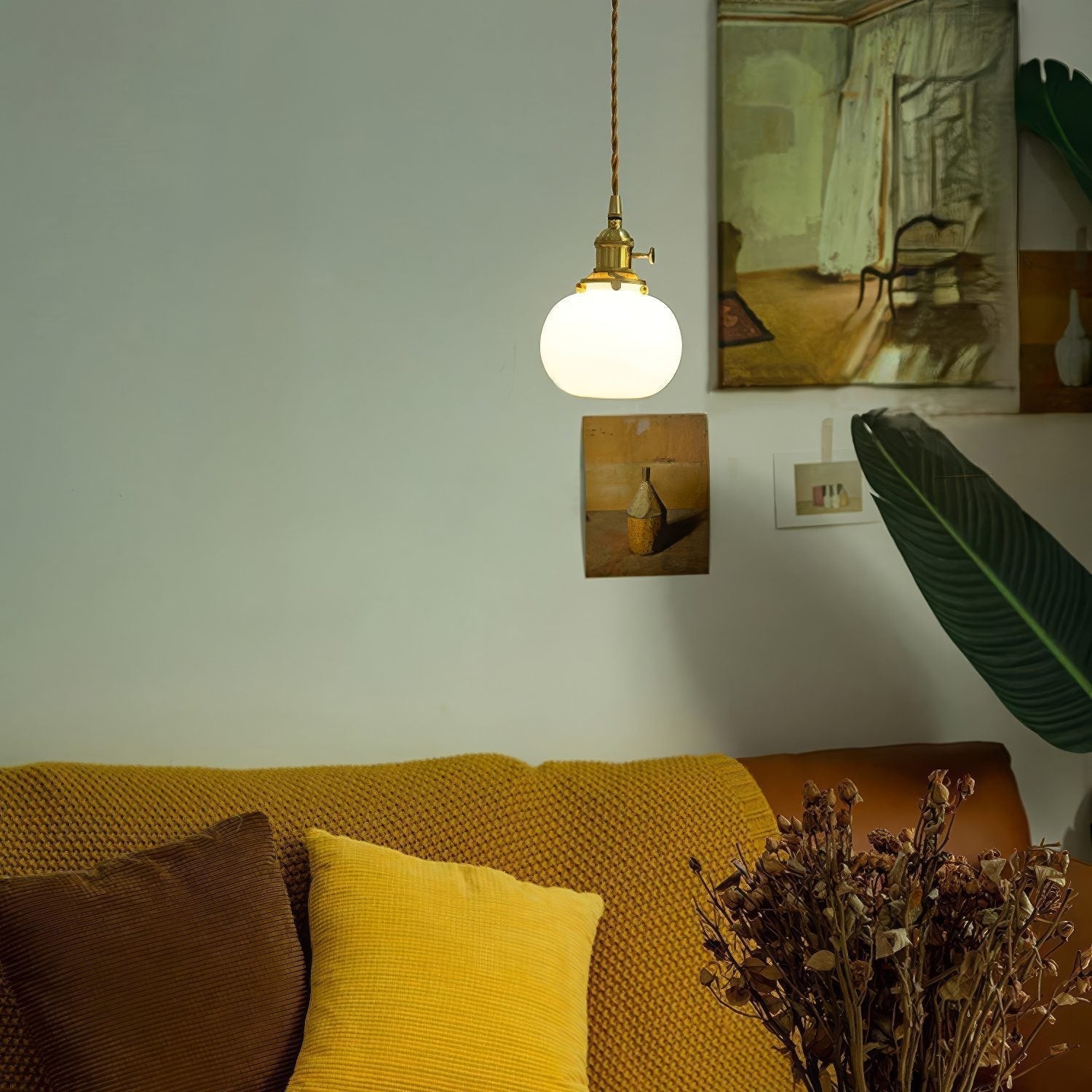 Modern White Pendant Light view 2