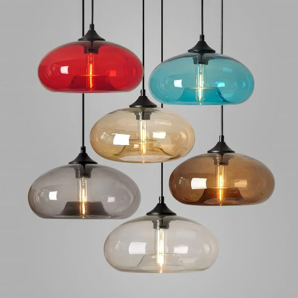 Multi Coloured Glass Pendant Lights