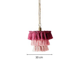 Suspension pompon tissu view 5