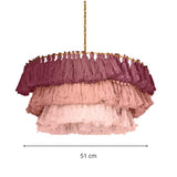 Suspension pompon tissu view 6