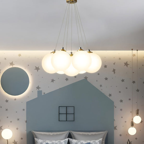 Multiple Glass Ball Pendant Light